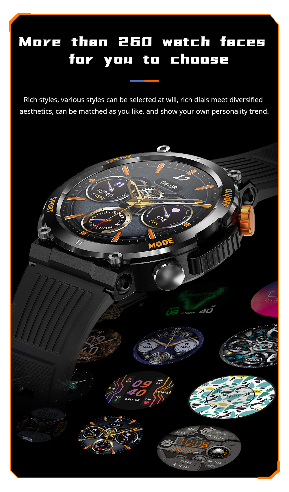 Wholesale COLMI V68 Smartwatch 1.46″ Screen 100+ Sports Mode Compass ...